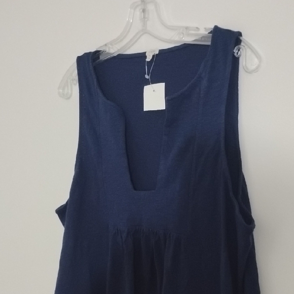 J. Crew Dark Blue Sleeveless Casual Preppy Classic Midi Dress With Pockets - Picture 11 of 14